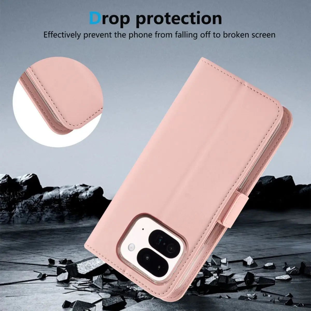 For Google Pixel 11 Pro Fold Case PU Leather Pattern Flip All Inclusive Phone Cover Fingerprint-Resistant Shockproof Bumper