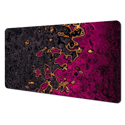 Black Waves Large Gaming Mouse Pad Computer Keyboard Desk Pad XXL with Rubber Non-Slip Stitched Edge for Friends Boyfriend