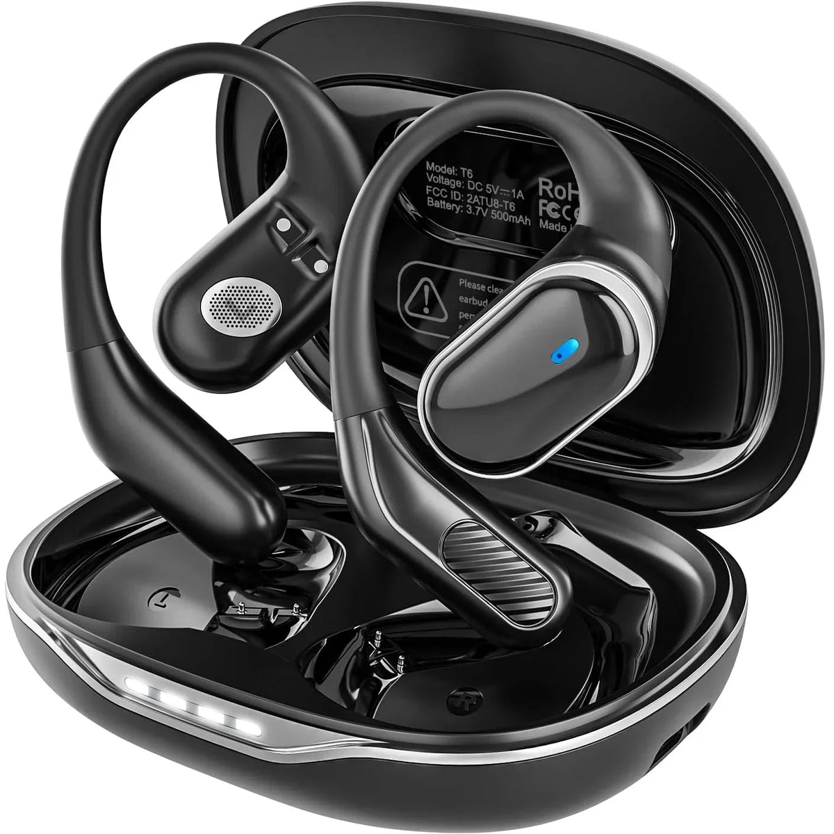 2026 New Open Ear OWS Earphones Bluetooth 6.0 Wireless Headphones HiFi Sound Headset Touch Control TWS Earbuds 60 Hours Playback