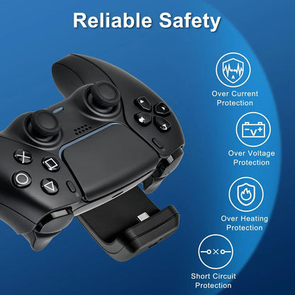 3000mAh PS5 Controller External Battery Pack for Sony Playstation 5 DualSense CFI-ZCT1W Wireless Gamepad LIP1708