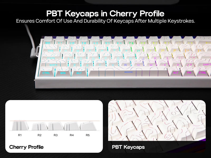 AULA Hero68 HE 65% ANSI US Layout Hot-Swap Wired Magnetic Gaming Keyboard 8kHZ Rapid Hall Effect Switch RGB Backlight Light Box