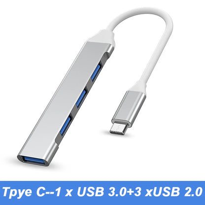 4 Port Multi Splitter USB 3.0 Hub USB Hub Type C Dock Adapter OTG Type C HUB for PC Xiaomi Huawei Macbook Pro USB 2.0