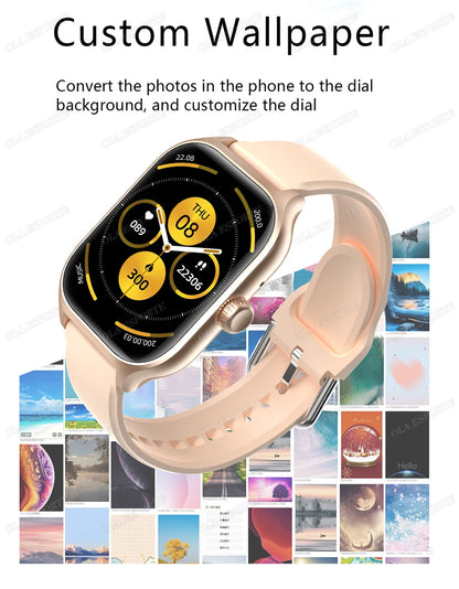 Smart Watch For Android IOS Watches 2.01inch HD Display Bluetooth Call Message Alert Music Sports Smartwatch Men Women Gift Ht30