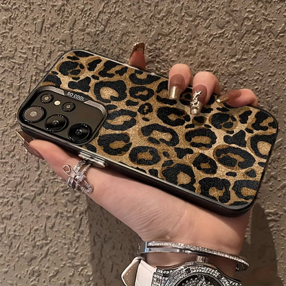 Fashion Leopard Pattern Hard Phone Case For Samsung Galaxy S25 Ultra Case Samsung S24 Ultra S26 S23 FE S22 S 25 Back Cover Funda