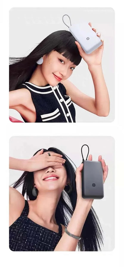 Xiaomi 20000mAh 33W Two-Way Fast Charging Power Bank with Built-in USB-C Cable Portable External Battery for iPhone Samsung