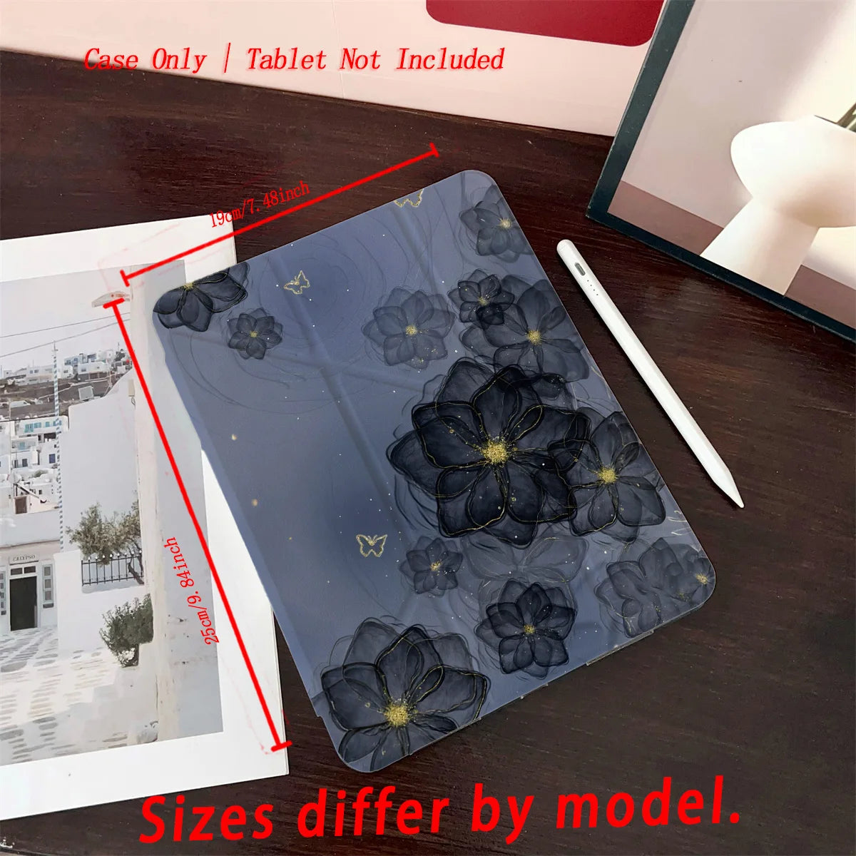Y-Shape Foldable Stand Fresh Printed iPad Case, Auto Sleep/Wake, Fashion Minimalist Style, Fits Various Apple Models . 8 Styles