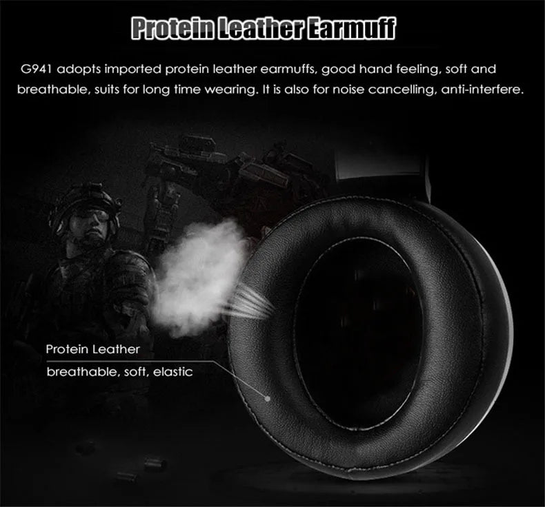 Somic G941 ANC Stereo Over-Ear Gaming Headset Wired Gaming Headphone With MIC USB LED Light Active Noise Cancellation