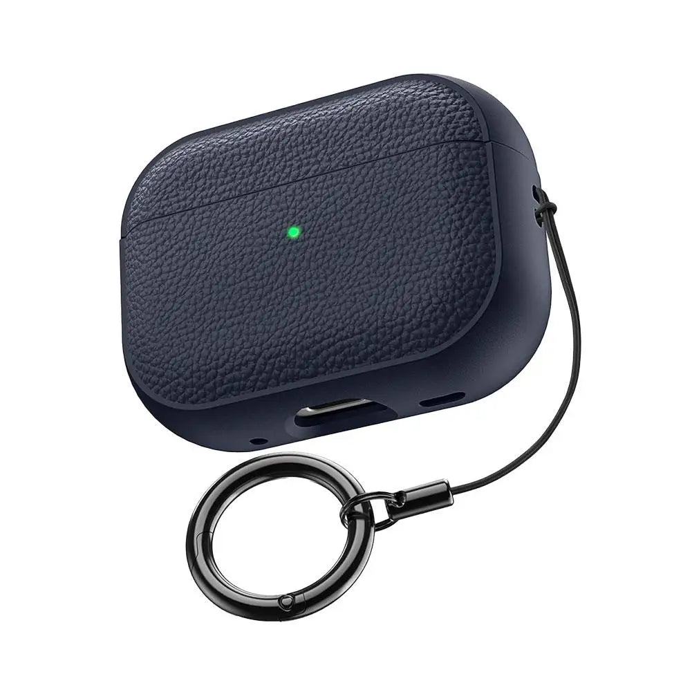 For AirPods Pro 3 2025 Case Soft TPU Litchi Leather Protective Cover For AirPods Pro 3 Cases With Lanyard