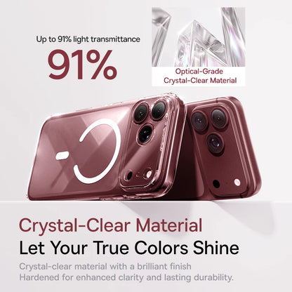 Baseus Magnetic Case For iPhone 18 Pro Max Wireless Charging For Magsafe Case For iPhone 17 Pro Max Slim Thin Clear Cover Case