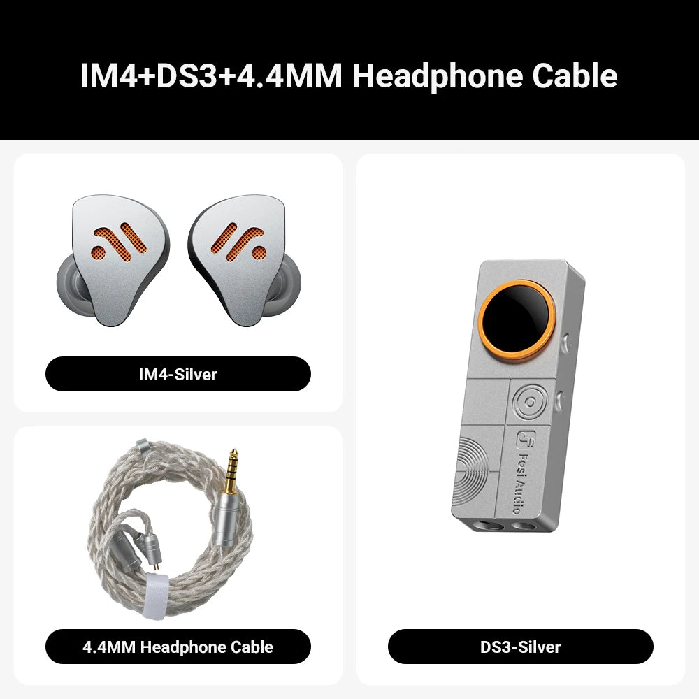 Fosi Audio IM4 Hifi Wired Earphones Open-Back Dynamic Drivers IEM Headphones For Music Monitoring Gaming Earbuds