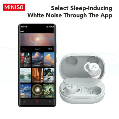 MINISO MS217 Sleep Aid Headphones Bluetooth Earphone AI Translation Earbuds in-Ear Wireless Headphones Sleep Friendly