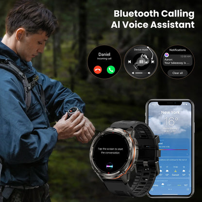 KOSPET TANK T3 Ultra 2 Smart Watch for Men GPS Stainless Steel Extra-Long Battery 5ATM IP69K Waterproof 24/7 Health Monitor