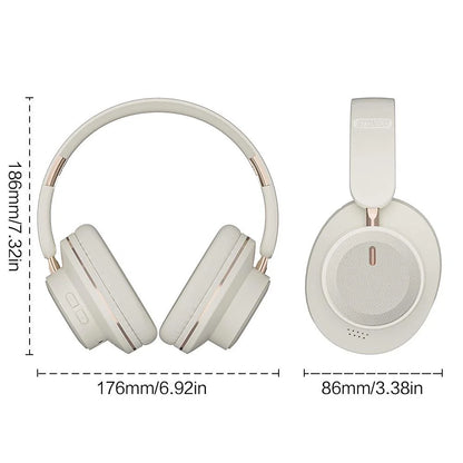 Bluetooth Headphones Wireless Headset Over Ear Foldable Portable Fashion Aesthetic Hi Fi Stereo Sound BT 5.3 Dual Mode Connectivity 24H Battery Fast Charging For Travel Gaming Music Streaming Photographers Students Commuters