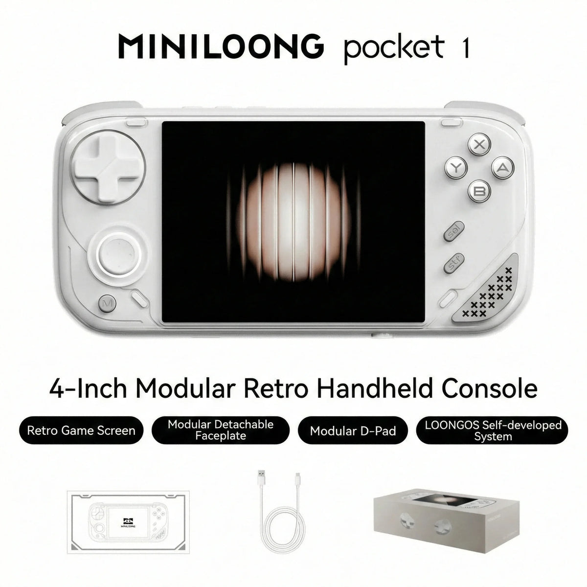 MINILOONG POCKET 1 Handheld Game Console 4''IPS Screen HD Output Open Source Systems OTA Upgrades LOONG OS Console POCKET1 gift