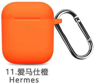 Silicone Cases With Hook Cover For Apple Airpods 1/2 Protective Shockproof Wireless Earphone Cover For Airpods 2 1 Case Box Bags