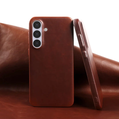 Retro for Samsung Galaxy S26 Ultra Case S25 S24 S23 S22 S21Luxury Genuine Leather Cases for Galaxy S26 Vintage Phone Back Cover