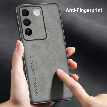 For Vivo V27E V27 E Case Luxury PU Leather Phone Case For Vivo V27 S16 Pro 5G S16E Back Cover Matte Silicone Full Protection