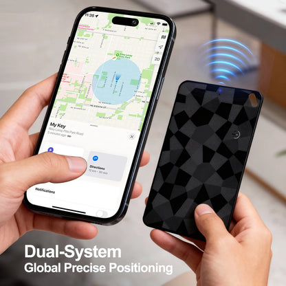 Smart Tag Wallet Tracker Card Dual System Anti-Lost GPS Tracker Item Finder Compatible With Google Find Hub & Apple Find My
