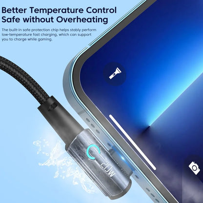 Toocki 20W PD 3.0 USB C Cable for iPhone 15 14 13 12 Pro Max Fast Charging Charger for MacBook iPad Pro Max Lightning Wire Cord