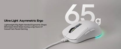 EPOMAKER NEX Lite Tri-mode Wireless PAW3311 Sensor Gaming Mouse with RGB Charging Dock & 1K Polling/12K DPI for Gaming & Office