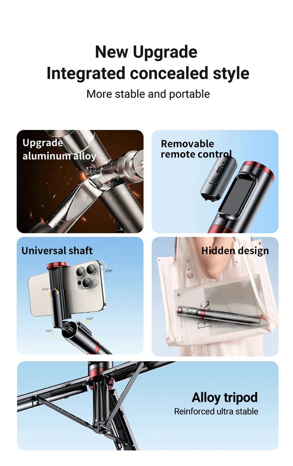 Selfie Stick 1.1 M Ultra Long Stretch Portable Phone Holder Integrated Design Bluetooth Remote With Fill Light Tripod Stand For