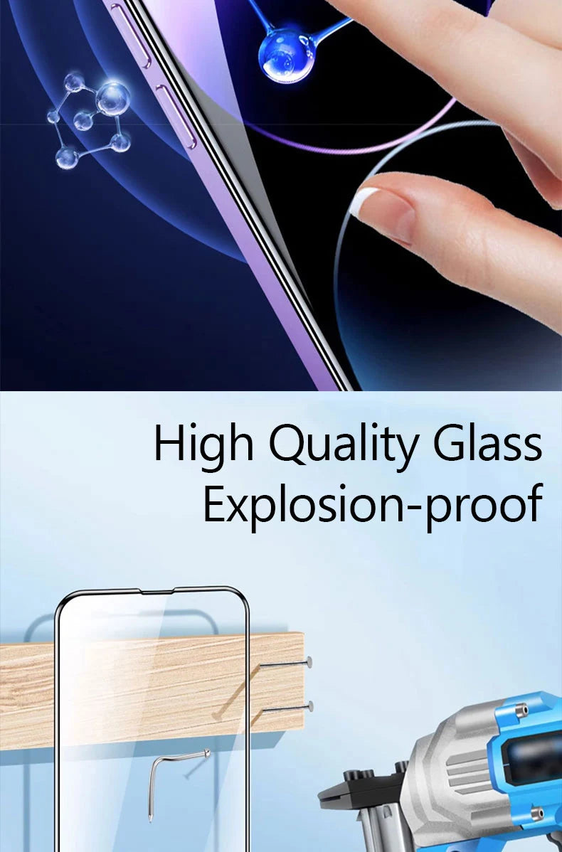 3PCS Tempered Glass For iPhone 12 13 11 14 Pro Max Plus 13 Mini Screen Protector For iPhone 15 16 17 Pro Max 17 Air 16E Glass