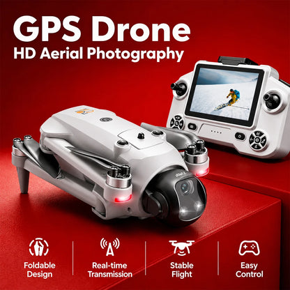 ZNLYRION YL059 GPS Foldable Drone With Large Screen Remote 180 Electric Adjustable Camera All Round Obstacle Avoidance Brushless Motor 5G FPV RC Quadcopter