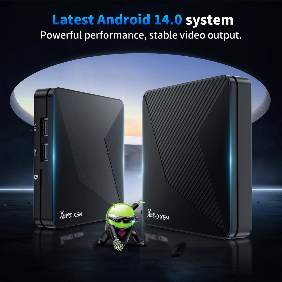 Amlogic S905A Quad Core Cortex A55 Android 14.0 8K 1000M LAN Wifi6 BT5.0 RAM 4GB ROM 64GB Game TV Stick Smart TV Box X88 PRO X5M