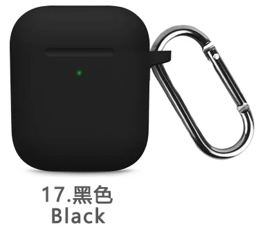 Silicone Cases With Hook Cover For Apple Airpods 1/2 Protective Shockproof Wireless Earphone Cover For Airpods 2 1 Case Box Bags