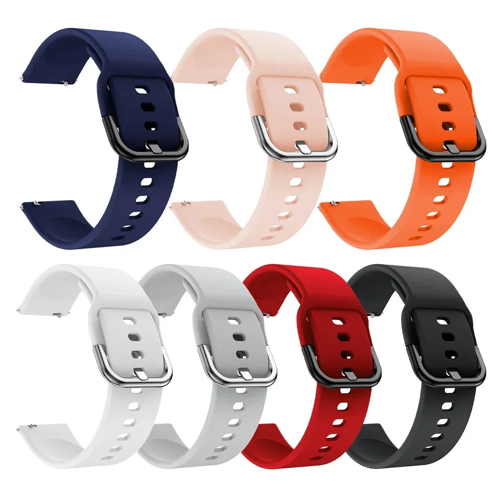 20MM Sport Silicone Strap For Amazfit Bip S Smart Watch Band for Amazfit GTS 4 2 Mini 3 2E Bracelet Bip U/U Pro/ GTR 42mm Correa
