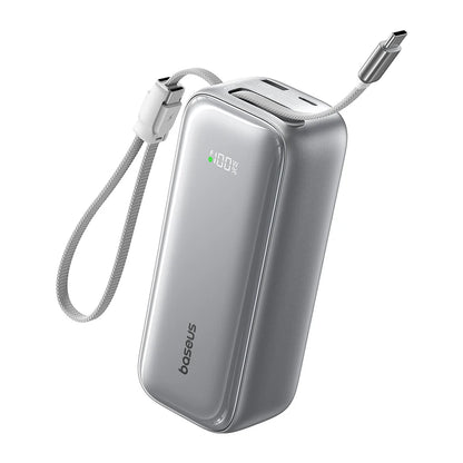 Baseus 100W 20000mAh Power Bank Retractable USB-C Cable for iPhone 18 Duo 17 Pro Max Samsung S26 Portable Charger for Laptop