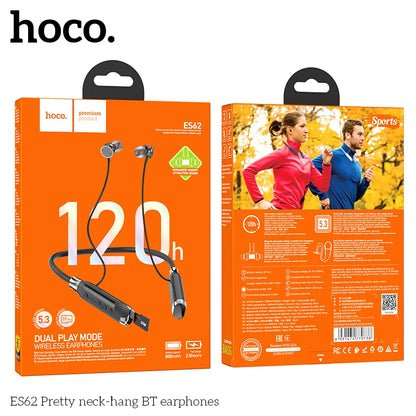 HOCO ES62 Neckband Earphones Bluetooth 5.3 Sport Headsets Support TF Card Playback 120 Hours Long Battery Life For Mobile Phone