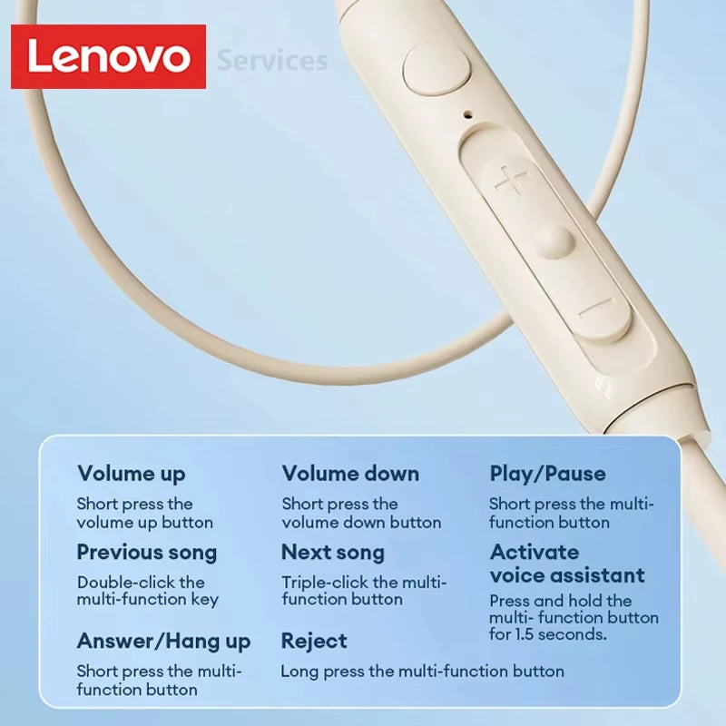 Lenovo Y106 3.5mm TypeC Wired Earphone With Microphone In Ear Wire-controlled Headset HiFi Sound Gaming Earbuds Low Latency New