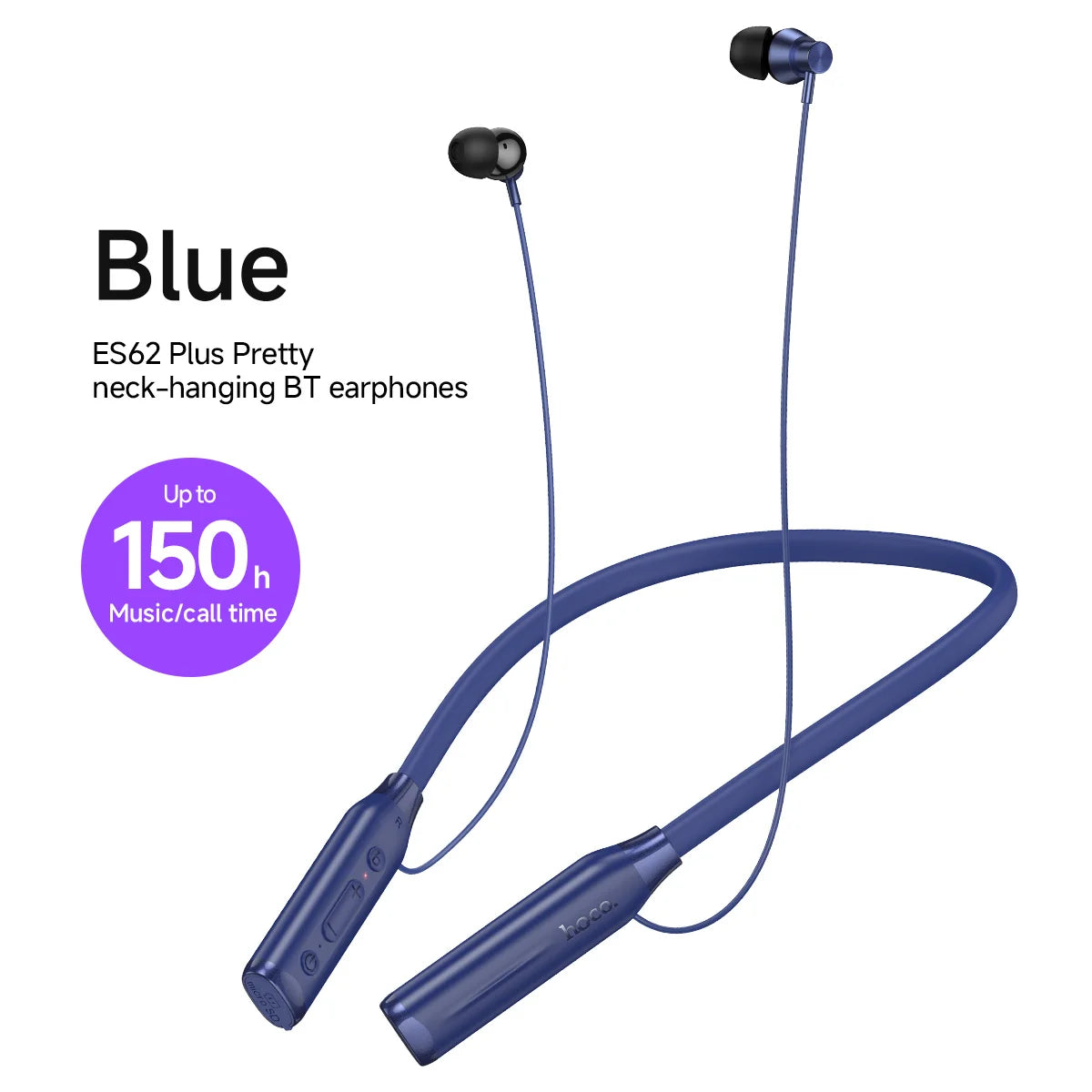 HOCO ES62 Plus Neck Band Bluetooth Earphones Wireless Headsets 150 Hours Use Sports Running Hifi Sounds Support TF Card Playback
