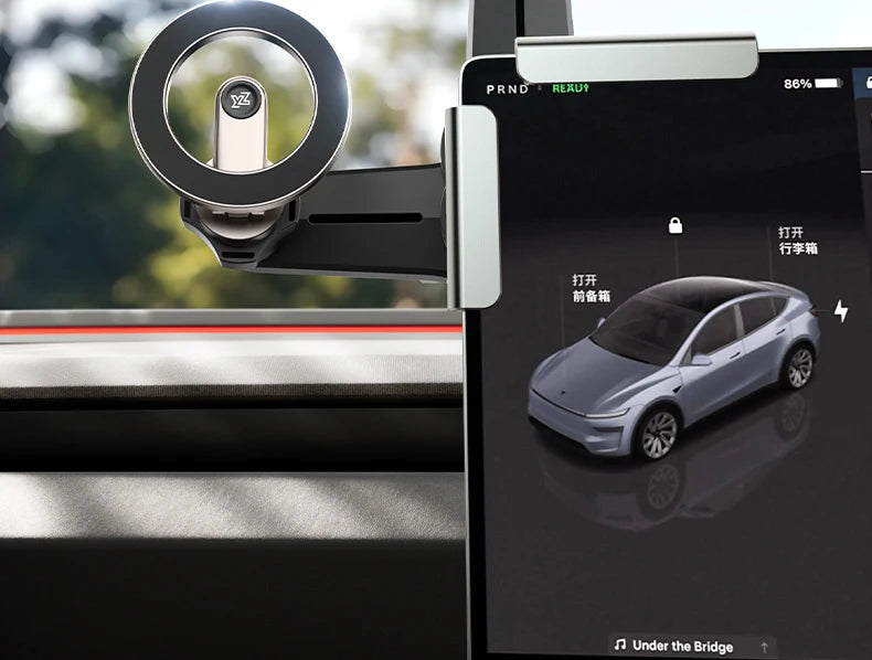 YZ Magnetic Car Phone Holder for Tesla Model YL Y 3  Car Display Screen Side 360 Degree Rotation Car Mount for all iPhone 17 18