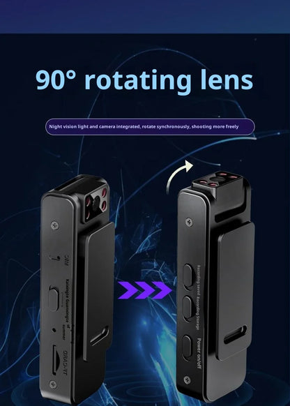  1080P Body Mini Camera Portable Infrared Night Vision Miniature Camcorder Small Digital Video Recorder Police BodyCam