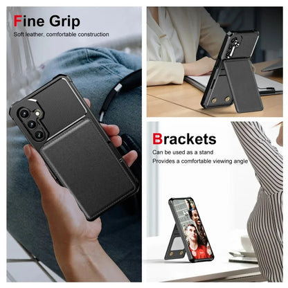 Card Slots Wallet Stand Case For Samsung Galaxy S26 S25 S24 S23 S22 S21 Ultra Plus FE A57 A37 A56 A36 A26 A55 A35 A54 A34 Cover
