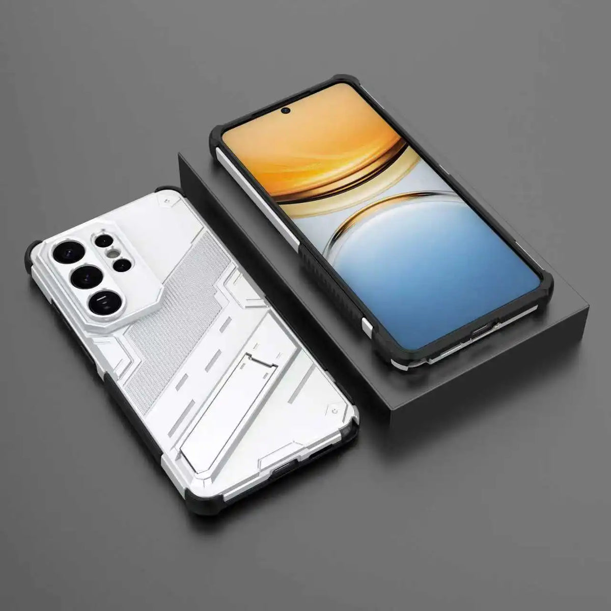 Armor Shockproof Phone Case For Samsung Galaxy S26 S25 S24 S23 S22 Ultra Plus Edge  S26 Pro With Holder Lens Protect Cover