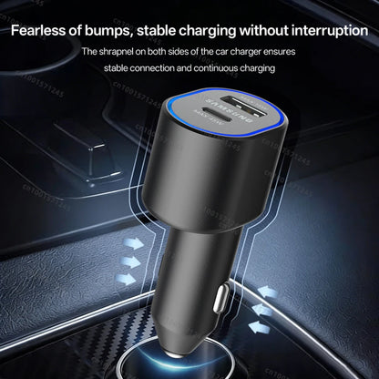 Original SAMSUNG Car Charger Type C 60w 45w 15w PD Auto Cargador Fast Charging Cable Samsung Galaxy S26 S25 S24 S23 Z Fold 8 7 6