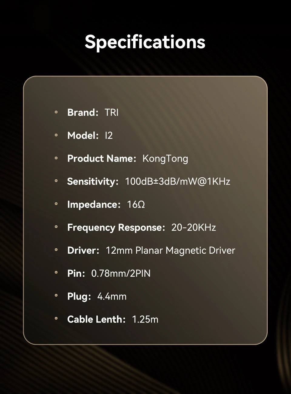 2026 Flagship Masterpiece – TRI I2-KONGTONG IEMS In-Ear Earphones 12mm Single Planar ORTHODYNAMIC 4.4mm HiFi Wired Earbuds
