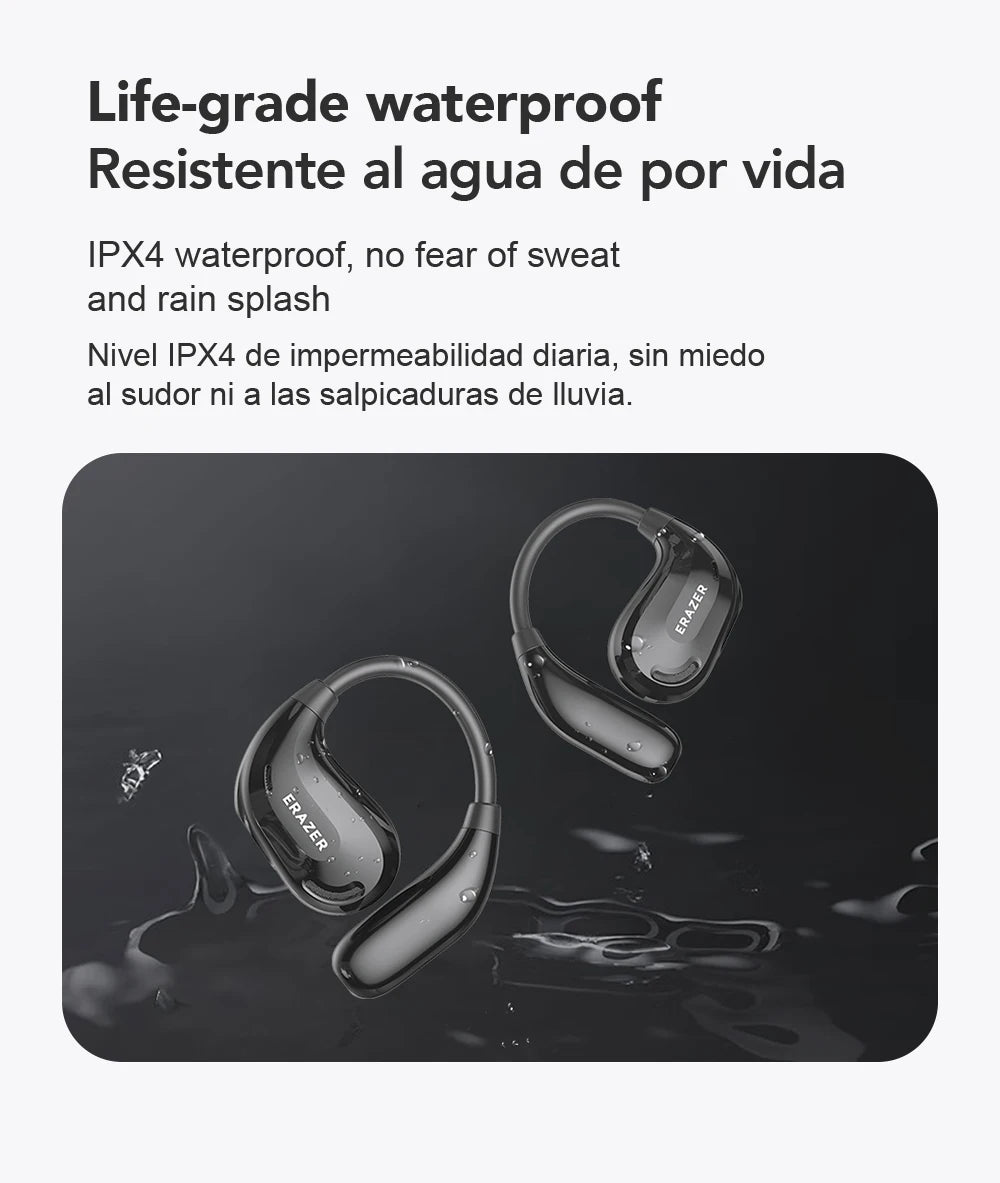 Erazer XT66 Intelligent Translator Earphone Wireless Headphones Bluetooth Earbuds Real-time Translate Equalizer APP Built-in Mic