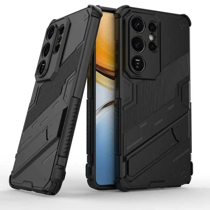 Armor Shockproof Phone Case For Samsung Galaxy S26 S25 S24 S23 S22 Ultra Plus Edge  S26 Pro With Holder Lens Protect Cover
