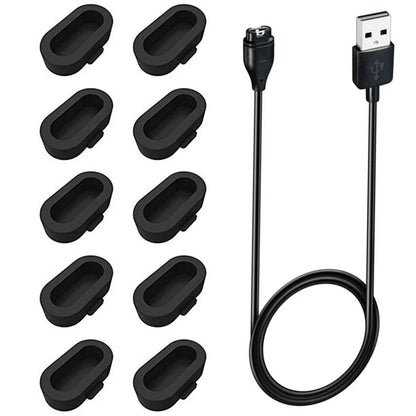 USB Watch Charger Cable For Garmin Fenix 7 7S 7X 6 6S 6X 5 5S 5X Forerunner 945 935 245 255 Charging Dock With Dust Plug Cover