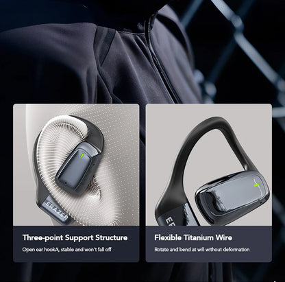 HTC NE25 Bluetooth Earphones AI Translator Earbuds Noise Lightweight Earbuds LCD Touch Screen Wireless Headphones 60h Long Life