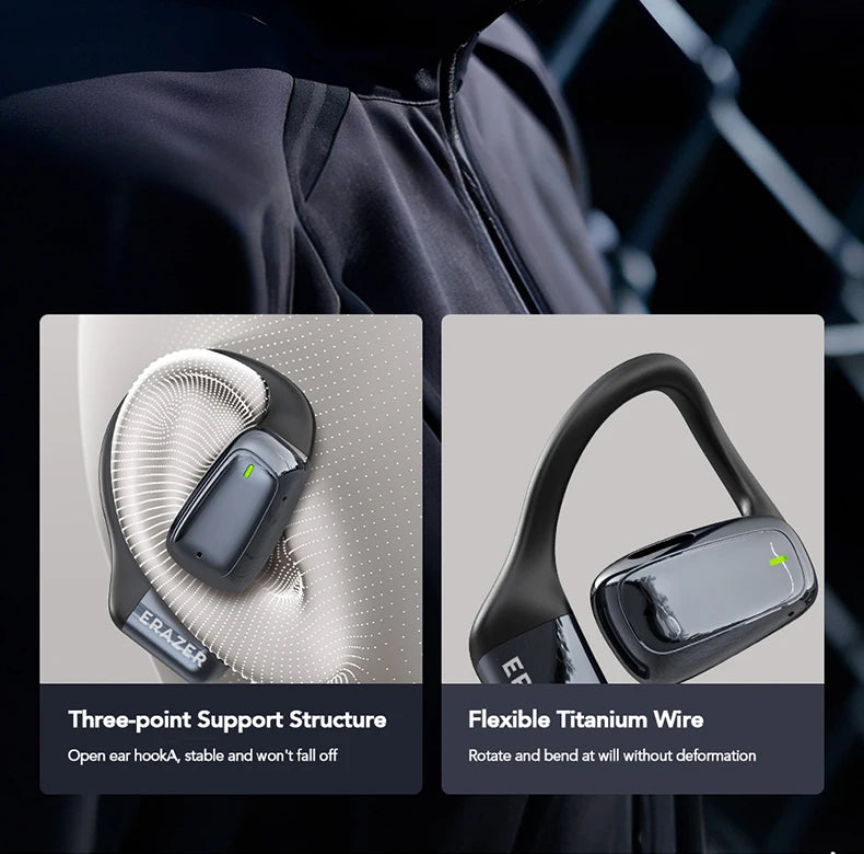 HTC NE25 Bluetooth Earphones AI Translator Earbuds Noise Lightweight Earbuds LCD Touch Screen Wireless Headphones 60h Long Life