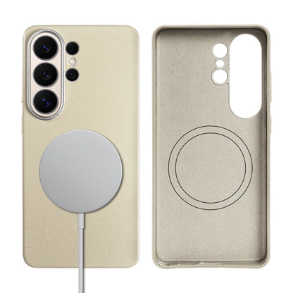 For Magsafe Premium Leather Case for Samsung Galaxy S26 Ultra S26Ultra S26Plus S25 Plus S25Ultra Phone Case Cover Magnetic Coque