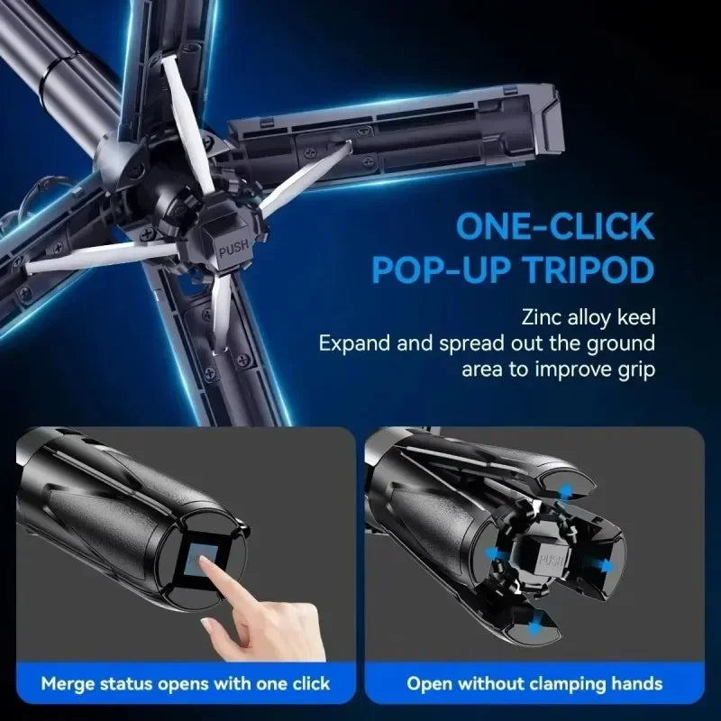 For Magsafe Magnetic Selfie Stick Mini Bluetooth Extendable Handle Tripod For iPhone Samsung Mobile Phone Stabilizer Selfiestick