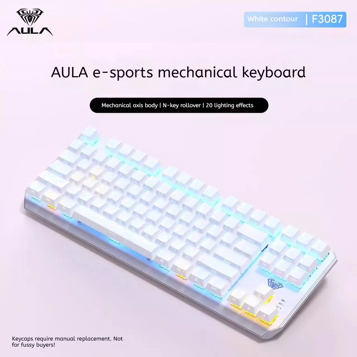 AULA F3087 Pro/F3087 Mechanical Keyboard 75% Layout Backlight Wired Full Key No Punch for Office E-Sport Gaming Keyboard