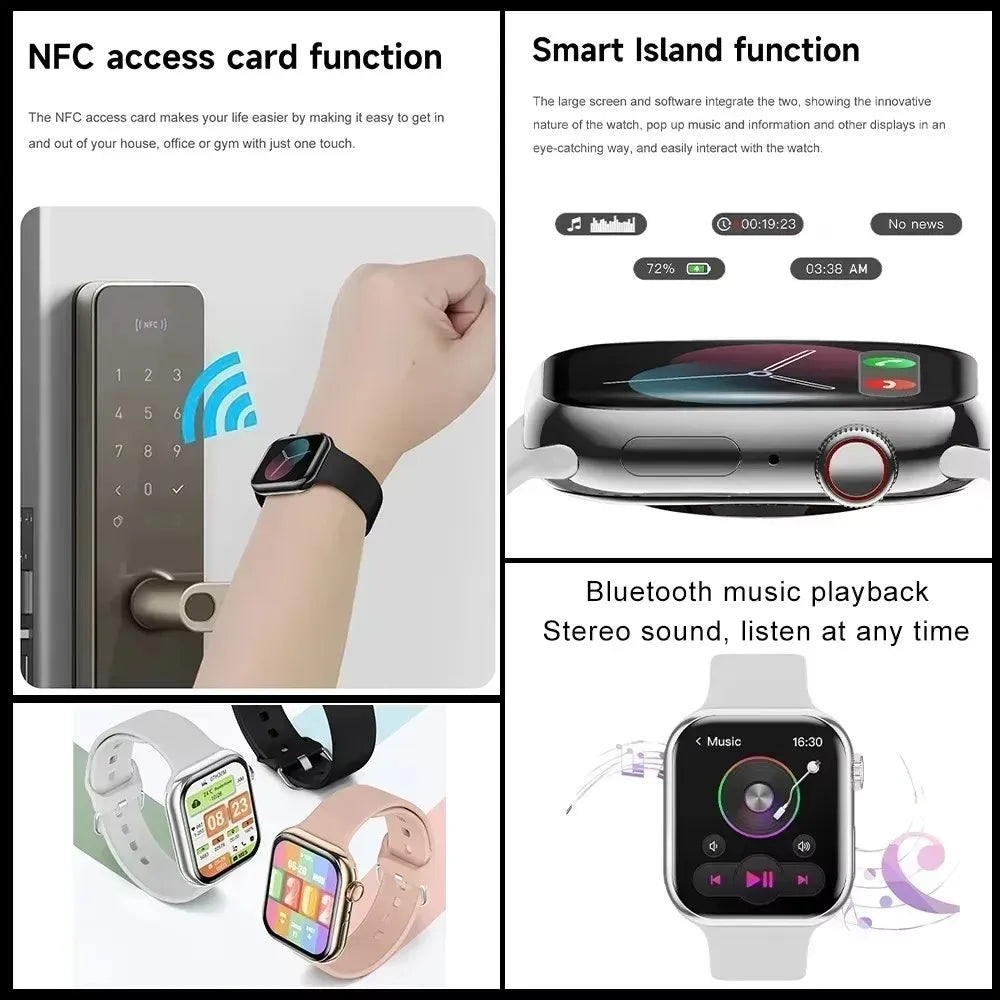 2026 New For Apple GPS Watch 10 Smart Watch Men HD AMOLED Memory Music 3D Surround Bluetooth Call Waterproof Smartwatch Woman