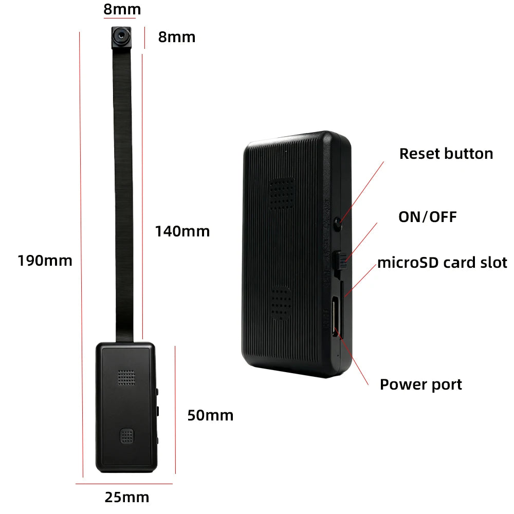HD4K mini Wi-Fi Camera, Supports Remote Viewing, Motion Detection, Optional Macro Lens, Home Nanny Style Camera